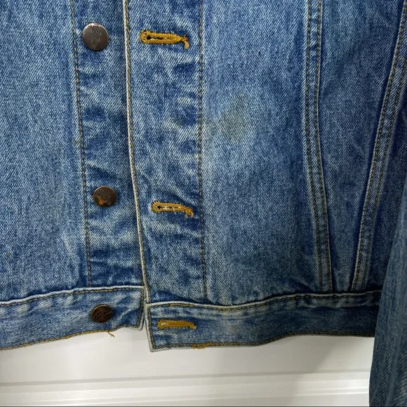 VINTAGE Planet Hollywood Las Vegas Unisex Embroidered Jean Jacket Size XL - Picture 6 of 14